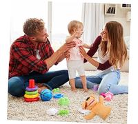 CLISPEED Main Peluche Chien Doux pour Garçon Fille Interactif de Conte et Jeu Parent Garçon Fille Doigt Animal Peluche Lavable