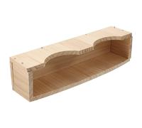 CLISPEED Mangeoire à foin en bois avec fixateur rectangulaire facile à manger pour chinchilla et écureuil petits animaux Kaki