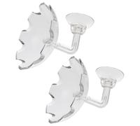 CLISPEED Mangeoire Décorative pour Crevettes Facile à Nettoyer Installer en Acrylique avec Ventouse Plateau Repas 2 Pièces pour Aquarium