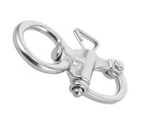 CLISPEED Manille Pivotante Marine en Acier Inoxydable 65 MM Crochet D’Accastillage à Dégagement Rapide Émerillon Rond 41 G Accessoire de Gréement pour Bateau Voile et Ancre Mousqueton