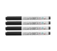 CLISPEED Marqueurs de peinture de cimetière 4 pièces, stylo pour tombale noir, pointe fine, résistant aux UV, pour surfaces en pierre et cimetières en humide