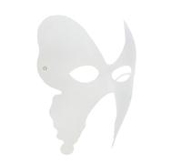 CLISPEED Masque Artisanal en Papier Blanc Papillon Soi-même, Confortable à Porter, Design Unique pour Événements Costumés et Projets DIY