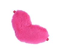 CLISPEED Masque de Sommeil Peluche Doux pour Garçon Fille Forme Cœur Masque Yeux Bloquant la Lumière Confortable et Élastique pour Dormir et Voyager Rose