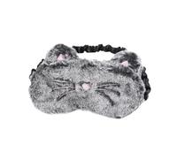 CLISPEED Masque De Sommeil Peluche Pour Dormir Et Voyager Cache-œil Pour Protection Solaire Bandeau Pour Femmes Et Filles Motif Chat Noir