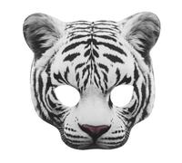 CLISPEED Masque Tigre Demi-visage Léger pour Carnaval et Cosplay Adultes Masque Animal Original pour Fête Déguisée et Soirées Masquées