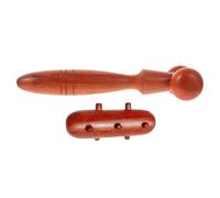 CLISPEED Masseur Musculaire Corporel En Bois Lot 2 Pièces Rouge Foncé Multifonctionnel Outil De Fitness Pour Massage Abdominal Et Jambes Détente Musculaire Usage Quotidien