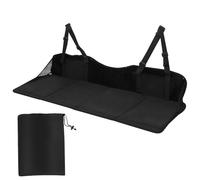 CLISPEED Matelas Extension Siège Arrière Voiture Noir Flanelle Coussin Épais Antidérapant pour Lit Camion et Voyage Support Compact pour Banquette Arrière