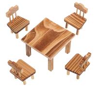 CLISPEED Meubles Miniatures Bois Rétro Set Compact pour Maison de Poupée Décoration Traditionnelle Chinoise Accessoires Éducatifs Durables pour Bureau et Chambre