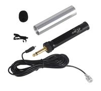CLISPEED Microphone Cravate Professionnel pour Instrument de Musique Câble Jack, Qualité Sonore Optimale, Facile à Fixer, pour Performance en Extérieur, Couleur Noir
