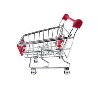 CLISPEED Mini Chariot de Courses Mini Shopping Cart pour Jeu Imitation Garçon Fille Trolley de Rangement Électroplaqué Caddie pour Garçon Fille Roues Mobiles Décoration Couleur Aléatoire