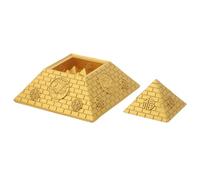 CLISPEED Mini Pyramide Égyptienne 9 Cm en Résine Résistante la Décoloration Décoration Intérieure Antique pour Bureau, Étagère ou Aquarium Figurine Architecturale Triangulaire Décorative