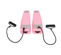 CLISPEED Mini Stepper Rose avec Bandes de Résistance, Machine à Pas Compacte en Abs, Fonctionnement Silencieux et Résistance Réglable, pour Exercice la Maison, Tous Niveaux