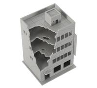 CLISPEED Modèle de Bâtiment Assemblage Facile Miniature Endommagé 1:144 en Plastique et Décor de Ruines pour Scènes de Table et Paysages Ferroviaires