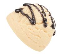 CLISPEED Modèle de Boule de Glace Factice en PVC Petite Taille Couleur Vanille Brossée Accessoire Décoratif et Photo pour Présentoirs de Crème Glacée Décoration de Fête et Vitrine 1