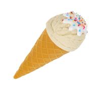 CLISPEED Modèle de Cornet de Glace Artificiel Blanc Crème Décoration Réaliste en Plastique pour Vitrine et Photographie Présentoir à Glaces Simulées Accessoire de Décoration Intérieure