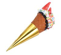 CLISPEED Modèle de Crème Glacée Réaliste en PVC, Faux Cornet de Glace, Forme Réaliste, Décoratif, Accessoire Photo, Décoration de Vitrine
