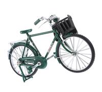 CLISPEED Modèle De Vélo Vintage Miniature en Métal, Couleur Vert Foncé, Maquette DIY à Assembler, Décoration Rétro pour Bureau Et Maison, Ornement Décoratif Unique,