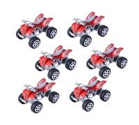 CLISPEED Modèle de Voiture Miniature à Quatre Roues pour Garçon et Filles Jouet en Plastique Voiture à Jouet Éducatif pour Garçons et Filles Plage Activités de Plein Air Lot de 6