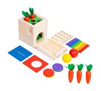 CLISPEED Montessori Sensoriel Garçon Fille Boîte à Multifonctionnelle pour Garçon Fille Jeu Dapprentissage Couleur et Motricité Compact et Éducatif Éveil pour Développement des Compétences