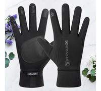 CLISPEED Moufles de Cyclisme D'extérieur Antidérapants en Néoprène, Noirs, Coupe-Vent, Écran Tactile, Imperméables, pour Vélo de Route et Cyclisme