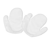 CLISPEED Moufles Exfoliants Visage En Coton Blanc Doux Démaquillants Pratiques Soin De Peau Femme Nettoyage Précis Applications à L’eau Chaude Usage Quotidien Spa