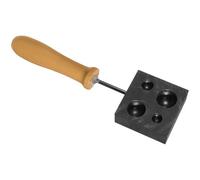 CLISPEED Moule en Graphite pour Soufflage de Verre à Billes Modèle 4 Trous Semi-Sphérique Outil de Coulée en Graphite pour Artisanat Adapté au Moulage de Boules en Verre Usage