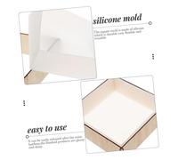 CLISPEED Moule Silicone Résine Époxy Carré pour DIY Décor de Bureau Moulage Facile Antiadhésif Réutilisable Compatible UV Cire Plâtre
