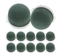 CLISPEED Mousse pour compositions 12 pièces ronde verte légère en PP pour décoration de bouteilles de vin et artisanat floral DIY, accessoires créatifs pour fleuristes