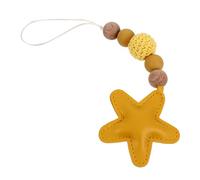 CLISPEED Multi Usage Hanging Ornament Silicone et Cuir Pendentif Sac à Main et Durable Accessoire pour Poussette et Lit Décoration Pratique et Compacte