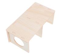 CLISPEED Niche en bois massif multi-chambres pour petits animaux avec design détachable et assemblage à monter soi-même, cachette en bois beige pour chambre et balcon