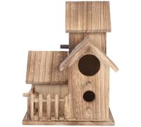 CLISPEED Nichoir Bois pour Petits Oiseaux Cabane de Nidification Extérieure pour Perruches Inséparable Cockatiel Maison Élevage Protectrice DIY à Peindre Habitat Sûr pour Jardin