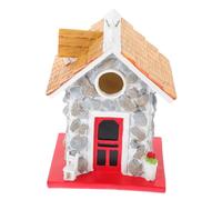 CLISPEED Nichoir Extérieur Résine Aux Intempéries Maison Doiseaux Lourde pour Jardin Abri Suspendu Confortable pour Nidification des Oiseaux