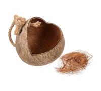 CLISPEED Nid D'oiseau en Coque De Noix Suspendu Maison pour Perroquet Et Perruche Lit Douillet pour Oiseaux De Compagnie