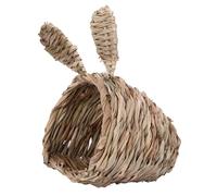 CLISPEED Nid Herbe Naturelle Tressée pour Lapin Chinchilla et Petits Rongeurs Refuge Confortable et pour Sommeil et Jeu