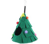 CLISPEED Nid Suspendu pour Hamster de Sapin de Noël 12X12X16 CM Hamac en Coton Doux Respirant pour Petits Rongeurs Maison Confortable et Cosy Cages et Jeux