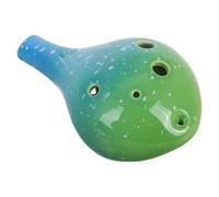 CLISPEED Ocarina Petit Céramique Alto C pour Débutants Instrument Musique Professionnel Facile à Jouer Tonalité Claire Design Artistique Bleu Ciel