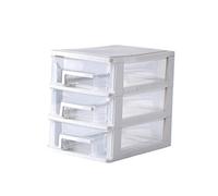 CLISPEED Organisateur De Bureau Transparent 3 Niveaux Petit Format Plastique Tiroirs Stockage Maquillage Pour Espace Bureau Et Accessoires Cosmétiques