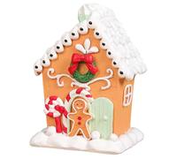 CLISPEED Ornement de Maison Miniature en Résine Légère et Décorative, Maison Épices Festive pour Centre de Table de Noël en Boutique ou Centre Commercial