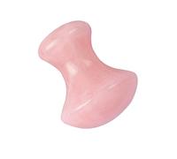 CLISPEED Outil de Massage Pierre de Jade Forme de Champignon Massager à Main pour Soulagement et Amélioration Circulation Design Ergonomique et Durable pour Visage Corps Rose