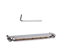 CLISPEED Outil de Réglage de Hauteur pour Chevalet de Guitare Folk, Plaque de Réglage en Métal Argenté, Accessoire Solide pour Ajustement Précis, Fournitures pour Instruments de Musique,