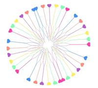 CLISPEED Outil de Tressage Cheveux en Plastique 30 Pcs Forme Cœur pour Fille Accessoire Coiffure la Maison et Coiffage Quotidien Rapide et Pratique
