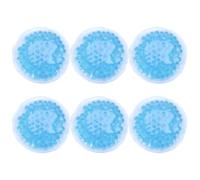 CLISPEED Pack de 6 Poches de Glace Gel Réutilisables Bleues en Pvc Rondes pour Chaud-froid et Soulagement des Canaux Bouchés