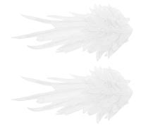 CLISPEED Paire de Pinces à Cheveux Décoratives D’Ailes D’Ange Blanches, Accessoires Coiffure Résistants et Réutilisables, pour Fêtes, Séances Photo et Usage Quotidien