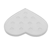 CLISPEED Palette Porte-cils En Verre De Cœur Moyenne Taille Transparente Portable Pour Greffe De Cils Professionnel Usage Salon Et Domicile