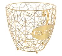 CLISPEED Panier à Capsules Café Fer Doré Forme de Tasse Rangement Compact et Résistant pour Dosettes Espresso Organiseur Polyvalent pour Cuisine et Bar