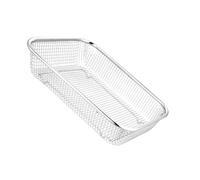 CLISPEED Panier à Fruits Acier Inoxydable avec Passoire Maille Égouttoir Multifonction pour Cuisine Rangement et Lavage des Légumes Design Carré Petit Format et Sûr pour Usage