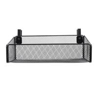 CLISPEED Panier de Chevet Suspendu en Métal Noir, Panier de Rangement Filaire pour Dortoir, Gain de Place et Résistance la Déformation, pour Appartement et Maison