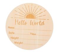 CLISPEED Panneau Annonce Bois Pour Naissance Signe Rond Avec Nom De Souvenir Personnalisé Nés Pour Photos Et Célébrations De Croissance