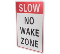 CLISPEED Panneau Signalisation Routière Aluminium Réfléchissant Zone sans Réveil à Ralentir Résistant UV et Intempéries Panneau Extérieur pour Parking et Industrie