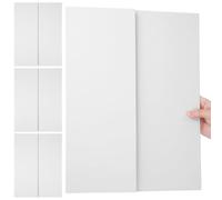 CLISPEED Panneaux D'affichage à Trois Volets en Papier Ondulé Blanc, Lot de 4, Utilisation de L'espace pour Projets et Présentations Professionnelles
